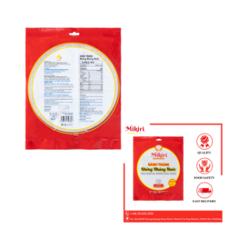 Vietnam Round Rice Paper 60 Sheets Product Tasteless No cooking Use directly to eat with food, salad rolls, skin rolls, fruit 5