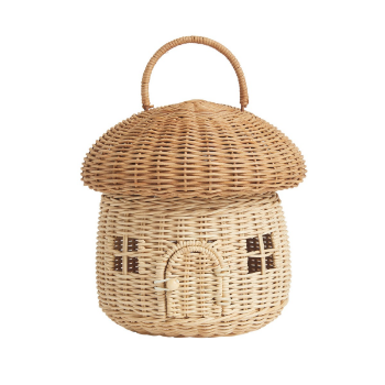 Variety of Color Handmade Custom For Kids Wholesale Pretend Play Fairy Tale Rattan Mushroom House Handmade Custom Packaging from Vietnam Artisan 3