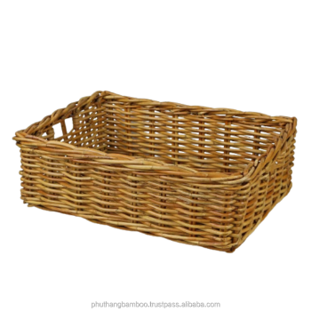 OEM ODM Service Top Brand Selling Wholesaler Best Manufacturer Handicraft Bamboo Rattan Long Tray With Handle Bulk 4