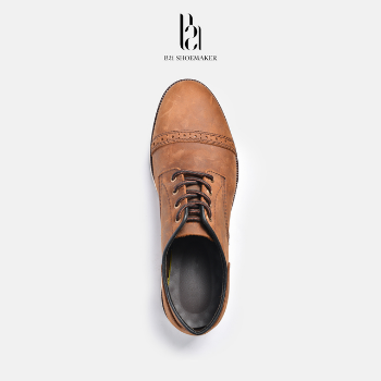 Oxford Lace Up Derby Dress Shoes High Quality Fashion Office B21 Shoe Maker Men Custom Brogue From Vietnam Manufacturer 6