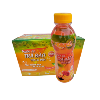 Hot Item Coconut Jelly Peach Tea Juice Flavored Beverage Iso Packed In Box Vietnam Factory 1