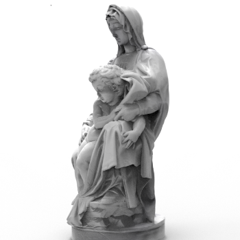 The Madonna of Bruges By Michelangelo Wholesale Statue Stone OEM ODM Packed Styrofoam Box Made In Vietnam Manufacturer 3