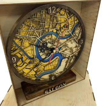 Quy Nhon Desktop Clock Good price wooden table clock Using for office Customized Packaging from Vietnam Manufacturer