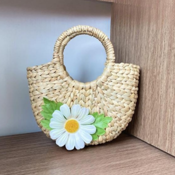 Water Hyacinth Bag Good Price Wooden Handicraft For Gift Classic Style Light Brown Color Made In Vietnam Manufacturer 6