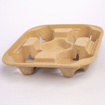 High Quality Paper Pulping Packaging Molded Pulp Tray Holder Paper Cup Carrier Paper Cup Tray Made From Vietnam 5