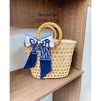 Water Hyacinth Bag Good Quality Wooden Handicraft For Holiday Decoration Classic Style Light Brown Color Vietnam Manufacturer 2