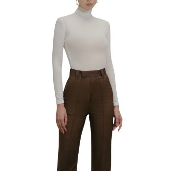 Flared Trousers Anas Trousers Minimalist Style Cloths For Women Women's Trousers Elegant High Fashion Office Ladies ODM Service 7