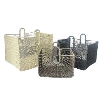  Set Of 3 Rectangular Oval Handles Binh An Thinh Handicraft High Quality Storage Baskets OEM ODM Service Made In Vietnam 7