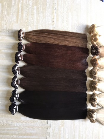 Flat Tip Hair Extension Best Selling 100% Human Hair Unprocessed Virgin Hair Extensions Machine Double Weft 4