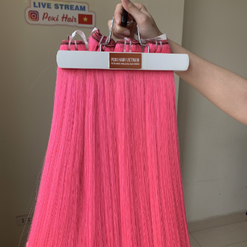 Machine Weft Pink color Hair Extensions Bulk Sale Virgin Hair Beauty Products For Women From Vietnam Manufacturer 6