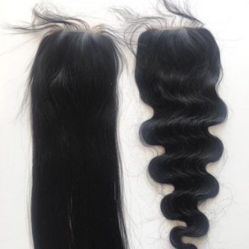 Wholesale Human Hair Bundles with Lace Closure Unprocessed Human Virgin Hair Weave Extensions Natural Color