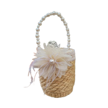 Rattan Bags Bali Woven Handmade Fast Delivery Water Hyacinth Bag For Holiday Decoration Classic Style Light Brown Color 1