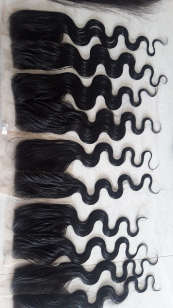 HD Lace Closure Custom Service 100% Human Hair Virgin Raw Hair Extensions Genius Weft Machine Double Weft 1