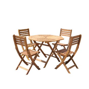 Garden Sets Outdoor Furniture Modern Wood Dining Table Set Octagonal Teak Outdoor Dining Set Factory Price Vietnam Manufacturer 2