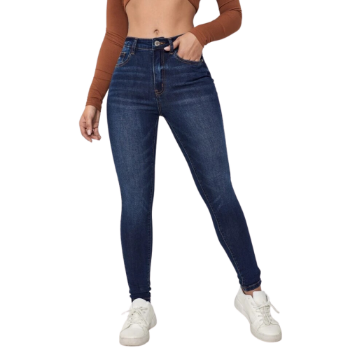 Top Seller women's trousers jeans Sustainable Cotton BLEACH WASH Straight Style Jeans Vietnam Supplier 1