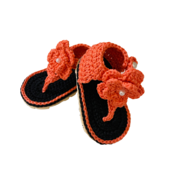 Crochet Wool Baby Strap Flip Flops Good Quality Hot Selling For Kids Fancy Pattern Packing In Poly Bag From Vietnam Manufacturer 1