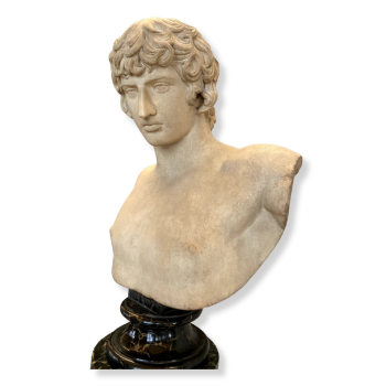 Special Item Portrait of Antinous Greek Statue Natural Marble Stone OEM ODM Packed Styrofoam Box Vietnam Manufacturer 1