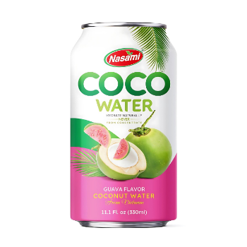 Coconut Water Guava Flavor Good Taste Nasami Brand OEM Coconut Water Manufacturers High Quality Factory Price Made In Vietnam 1