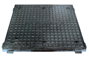 Square Manhole Cover Best Quality Cast Iron Use For Safety BS EN 124 ISO Steel Straps Wooden Crates From Vietnam Manufacturer 1