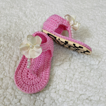 Crochet Shoes Baby Strap Flip Flops Good Quality Hot Selling For Kids Fancy Pattern Packing In Poly Bag From Vietnam Manufacturer 8