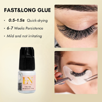 Free Sample 0.5-1.5Sec Waterproof Eyelash Extension Glue Custom Lash Glue For Eyelash Extension Black Clear Korea Eyelash 3