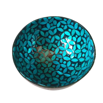 Polished Blue Mother Of Pearl Inlaid Coconut Bowl Wholesale from 100% natural best price made in Vietnam 2