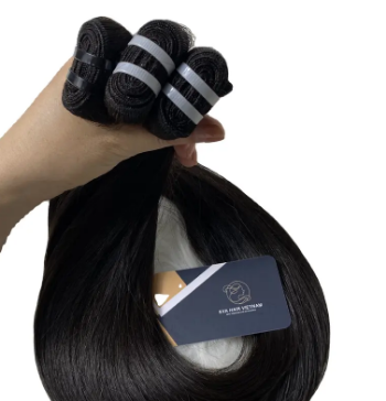 Weft Hair Bundle Raw Natural Straight Vietnamese Beauty Service Human Hair Extension Film Lace Vietnam Manufacturer 5