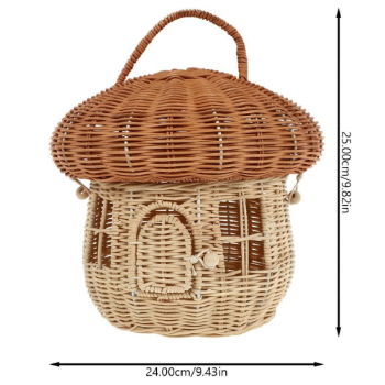 High Quality Mushroom Rattan Storage Basket Rattan Plant Stand Home Decoration Made In Vietnam Wholesale Vietnam Manufacturer 1