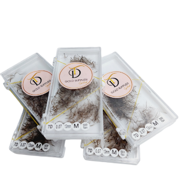 TD Lashes Promade Color 8D Synthetic Hair Hand Made Lashes With Custom Logo Packaging Box Lashes Promade Fans Eyelash Extension 4