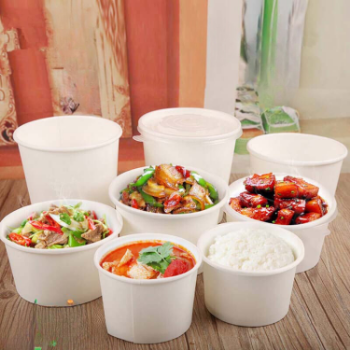 White Bowl Paper 20 Oz/ 600ml Disposable Paper Bowl Good Choice Recyclable Food & Beverage Customized Biodegradable Bulk 6