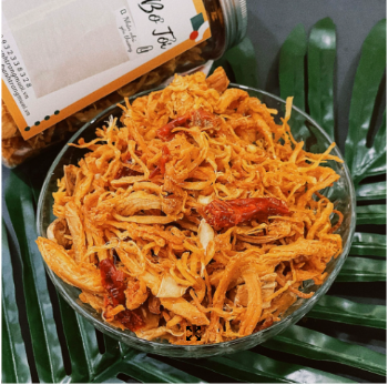 Dried shredded chicken with butter and garlic sauce Snack High Specification Fresh Ingredients Using For Food Packing in bag 4