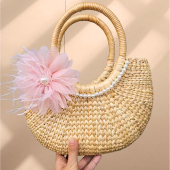 Water Hyacinth Bag Good Price Wooden Handicraft For Gift Classic Style Light Brown Color Made In Vietnam Manufacturer 1