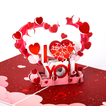 Holiday I Love You Card 3D Pop Up Unique Design Whole Unique Offset Printing Best Choice Good Price Customized From Vietnam 1