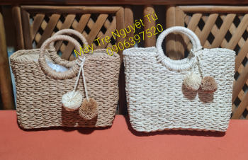 Vietnam Bags Travel Beach Woven Handbag Woven Shoulder Bag Beach Bag Crochet Knit Purse for Women Girl  From Manufacturer Vietnam 8