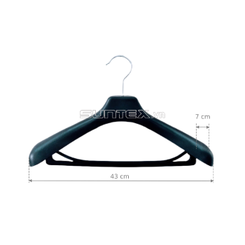 Hangers Plastic J430B Suntex Wholesale Black Plastic Hanger Customized Hangers For Cloths Anti-Slip Made In Vietnam Manufacturer 2