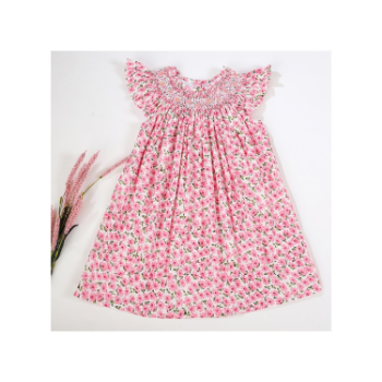 Fast Delivery Girls Smocked Dresses ODM And OEM For Baby Girl Short Sleeve Made In Vietnam Manufacturer 1