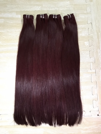 Hand Tied Wefts Hair Extensions Trading In Bulk 100% Human Hair Unprocessed Virgin Hair Genius Weft Machine Double Weft 4