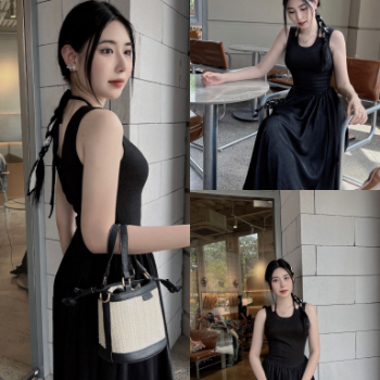 Dresses Women Casual Modest Good Price Natural Fashion Anti-Static Each One In Poly Bag Made In Vietnam Manufacturer 2