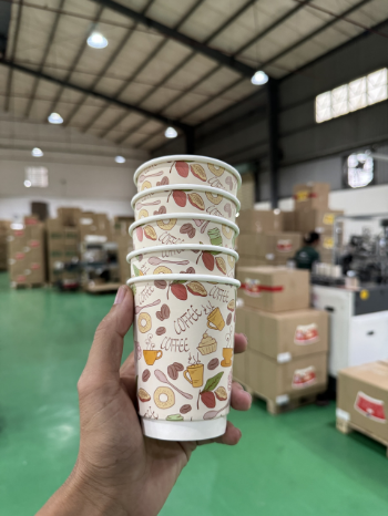 Paper Cups Double Wall 8oz/ 270ml Disposable Paper Cup Hot Selling Recyclable Customized Packing Size & Logo Carton Box 2