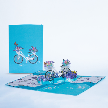 Mother Father Bike Card 3D Flower Pop Up Luxury Item Whole Unique Art Paper Colorful Flower Good Price Customized From Vietnam 1