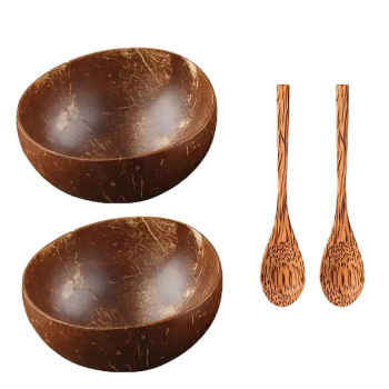 Vietnam natural Hand Painted Coconut Shell Bowl Wholesale multiuse natural coconut salad bowl 2