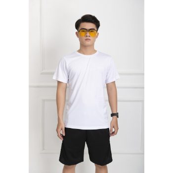 Blank Plain 180GSM Cotton White Crew Neck T-shirts Men Casual Summer Printed T Shirts Made in Viet nam 5