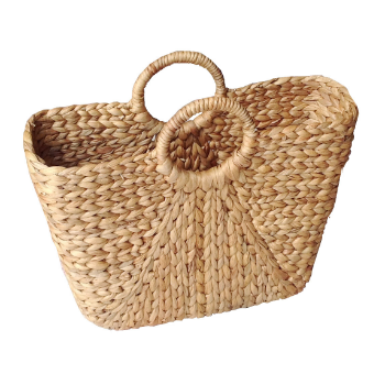 Good Quality Fishbone Weaving Water Hyacinth Handbags Fishbone Weave Open Vintage Sustainable Vietnam Manufacturer 6