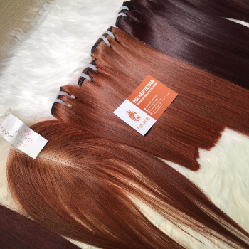 Machine Weft Bone Straight Orange Color Hair Extensions Bulk Sale Virgin Hair Beauty And Personal Care From Vietnam Manufacturer 6