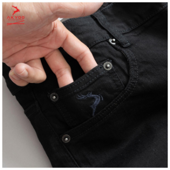 Vietnam Exporter Black Jeans Fashion Men Casual Sustainable Cotton Twill Weave Jeans Slim Fit Men New Style 4