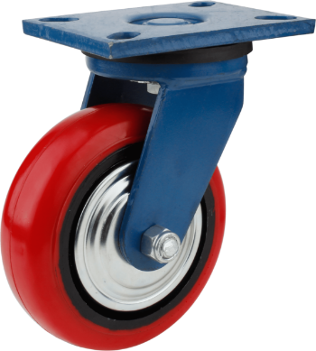 Polyurethane 4" C610 Heavy Duty Castor High Quality Castor With PU On Tricycle Cheap HERDAR OEM Made In Vietnam Manufacturer 1