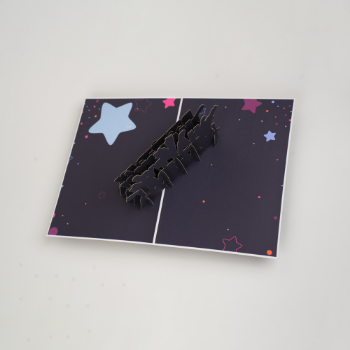 Greeting Birthday Card 3D Card Black Dark Blue Best Choice Luxury Fast Delivery Offset Printing Customized 2