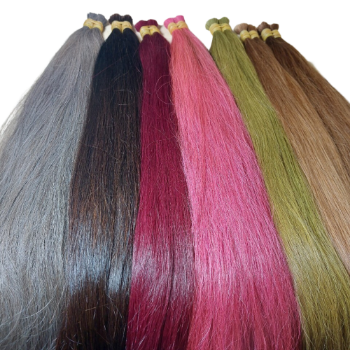 Bulk Hair Wholesale 100% Human Hair Unprocessed Raw Virgin Remy Hair Machine Double Weft Genius Weft From Vietnam 2