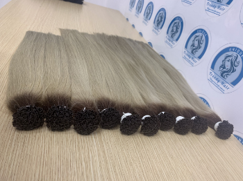 V Tip Hair Extensions Custom Service 100% Human Hair Virgin Raw Hair Machine Double Weft 3