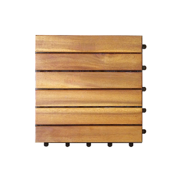 Wholesale Reasonable Price 6 Slats Hardwood Deck Tiles Customization Solid Wood Outdoor Packed In Carton Box Made In Vietnam 1